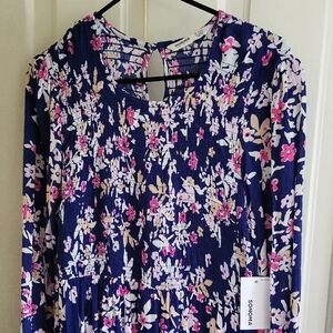 Sonoma Women's Navy Floral Dress